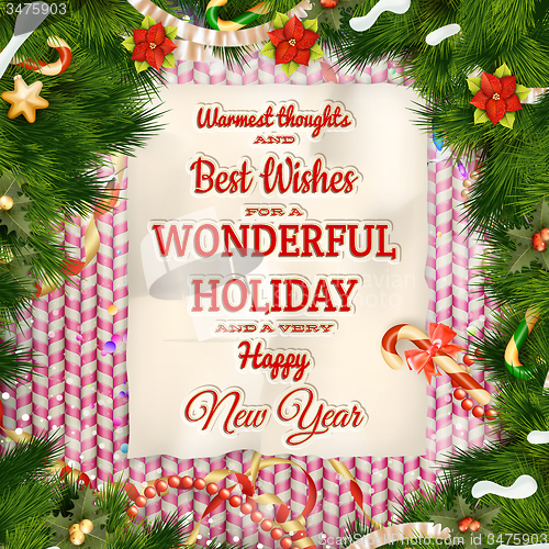 Image of Christmas greeting card. EPS 10
