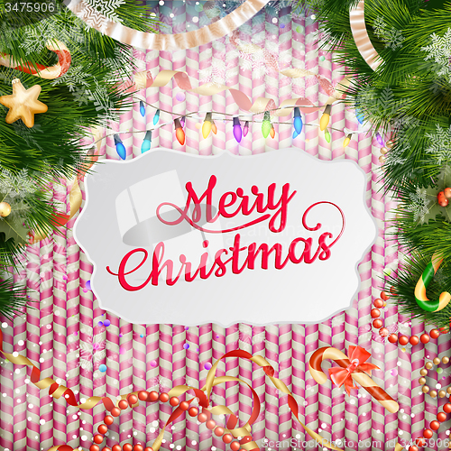 Image of Christmas greeting card. EPS 10