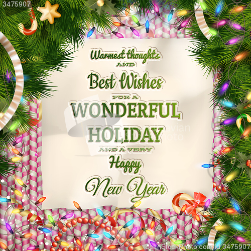 Image of Christmas greeting card. EPS 10