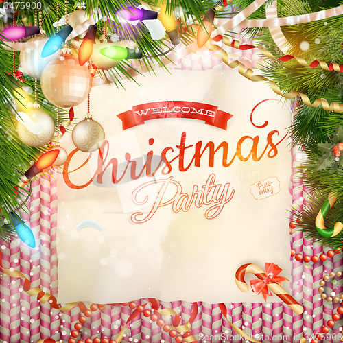 Image of Christmas greeting card. EPS 10