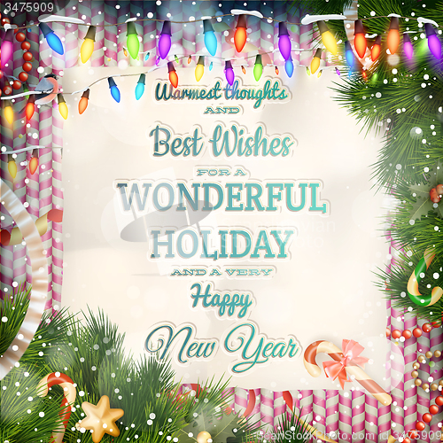Image of Christmas greeting card. EPS 10
