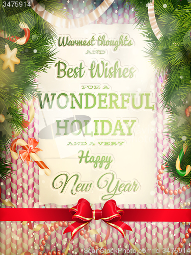 Image of Christmas greeting card. EPS 10