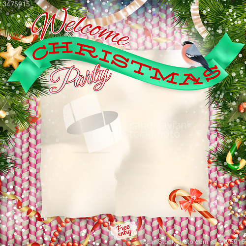 Image of Christmas greeting card. EPS 10