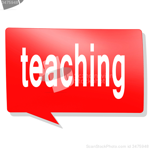 Image of Teaching word on red speech bubble