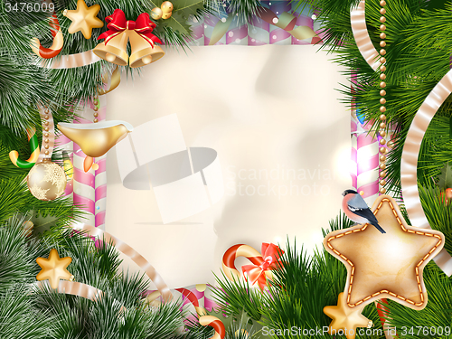 Image of Christmas greeting card. EPS 10