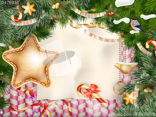 Image of Christmas greeting card. EPS 10