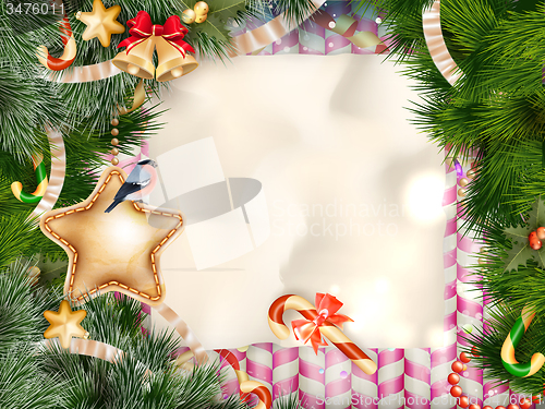 Image of Christmas greeting card. EPS 10