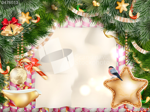 Image of Christmas greeting card. EPS 10