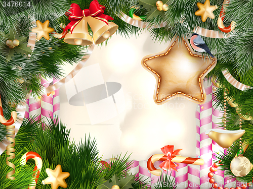 Image of Christmas greeting card. EPS 10