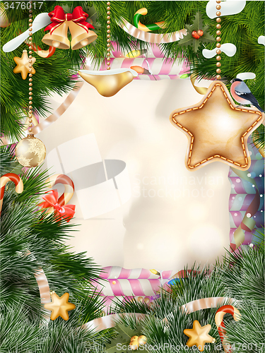 Image of Christmas greeting card. EPS 10