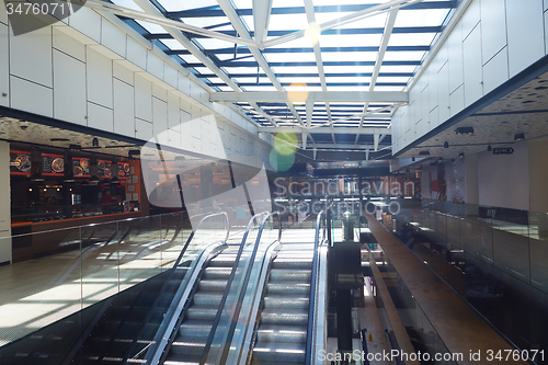 Image of shopping mall interior  escalator