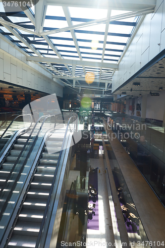 Image of shopping mall interior  escalator