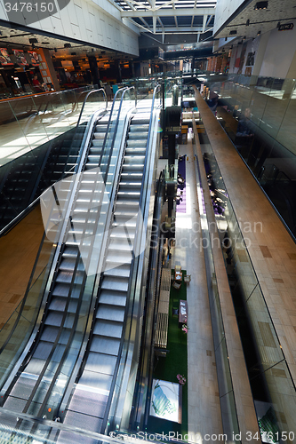 Image of shopping mall interior  escalator