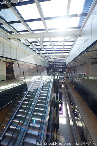 Image of shopping mall interior  escalator