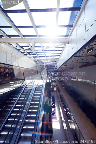 Image of shopping mall interior  escalator