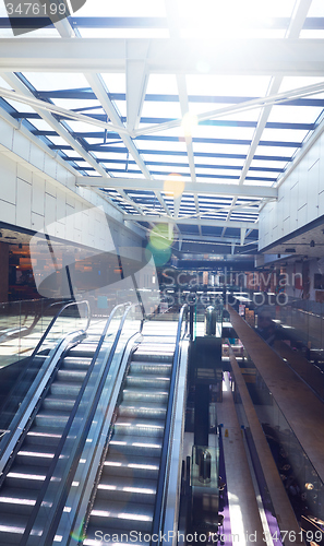 Image of shopping mall interior  escalator