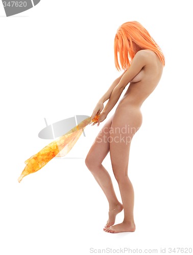 Image of orange scarf dancer