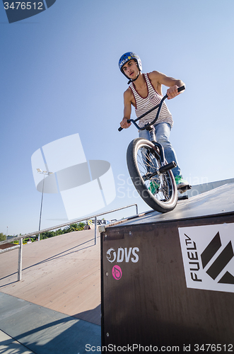 Image of Diogo Martins during the DVS BMX Series 2014 by Fuel TV