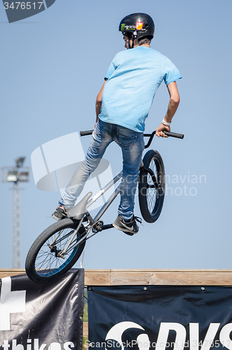 Image of Tiago Martins during the DVS BMX Series 2014 by Fuel TV