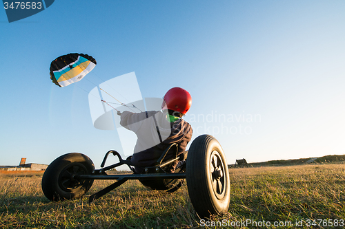 Image of Unidentified rider on a kitebuggy