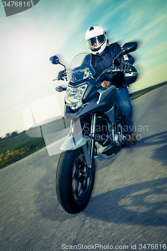 Image of Biker on the road