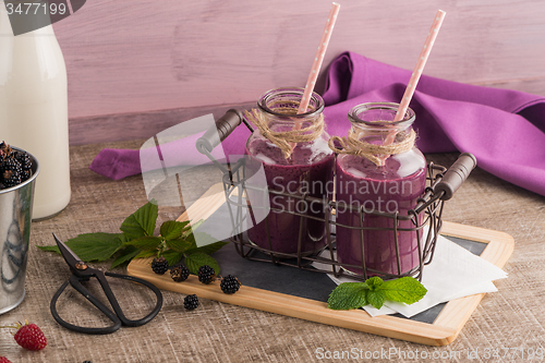 Image of Fresh red fruits smoothie