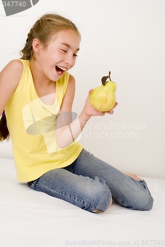 Image of Girl with a pear III