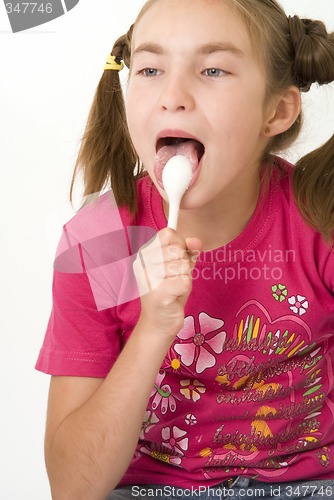 Image of Girl with a pear V