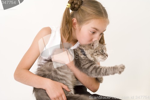 Image of Girl with a cat II