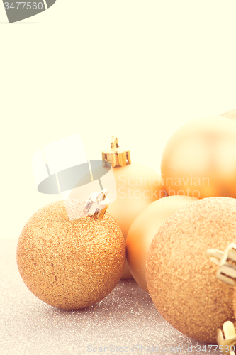 Image of Golden christmas balls
