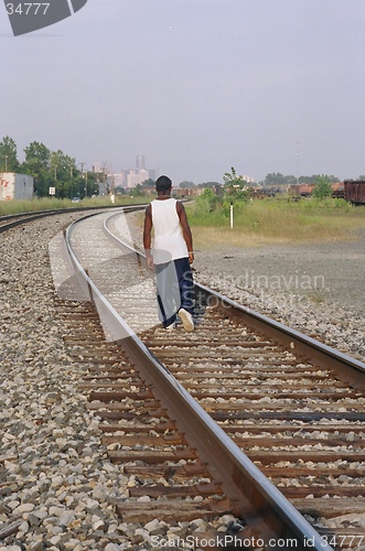 Image of walking on the tracks