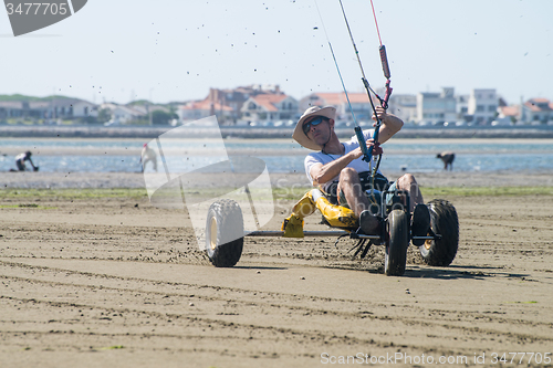 Image of Ralph Hirner riding a kitebuggy