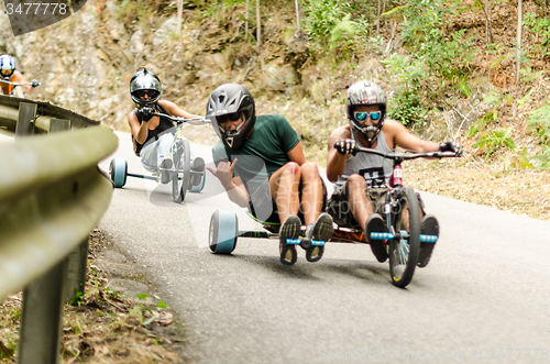 Image of Pedro Castro driving a Side Trike during the 2nd Newton\'s Force 