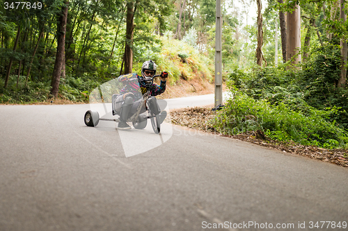 Image of Drift bike rider during the 2nd Newton\'s Force Festival 2014