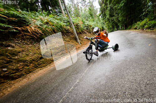 Image of Drift bike rider during the 2nd Newton\'s Force Festival 2014