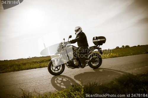 Image of Biker on the road