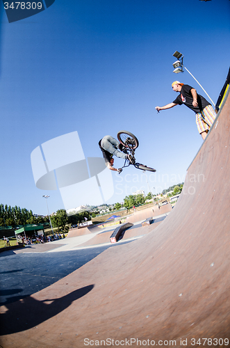 Image of Daniel Serra during the DVS BMX Series 2014 by Fuel TV