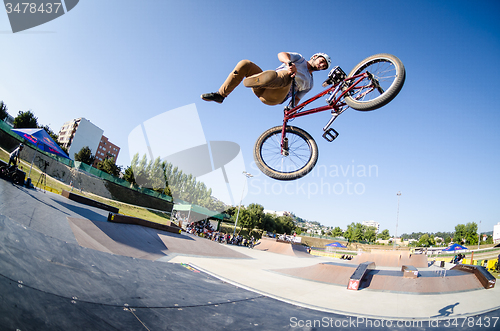 Image of Miguel Pires during the DVS BMX Series 2014 by Fuel TV