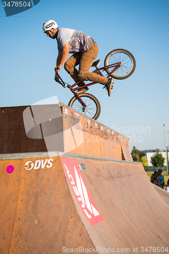 Image of Miguel Pires during the DVS BMX Series 2014 by Fuel TV