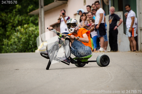 Image of Drift bike rider during the 2nd Newton\'s Force Festival 2014