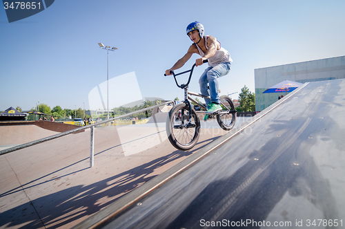 Image of Diogo Martins during the DVS BMX Series 2014 by Fuel TV