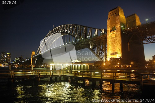 Image of Harbour Bridge at night