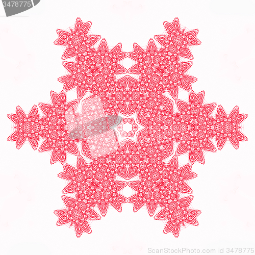 Image of Abstract red pattern shape