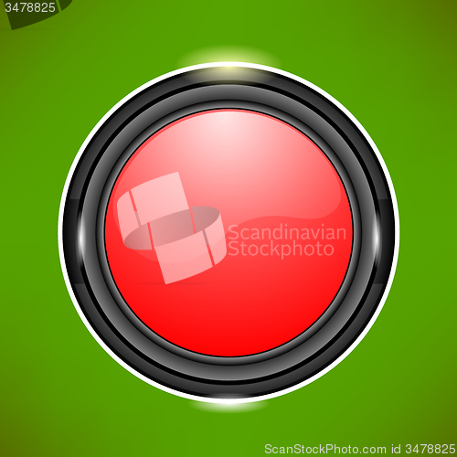 Image of Red Glass Button