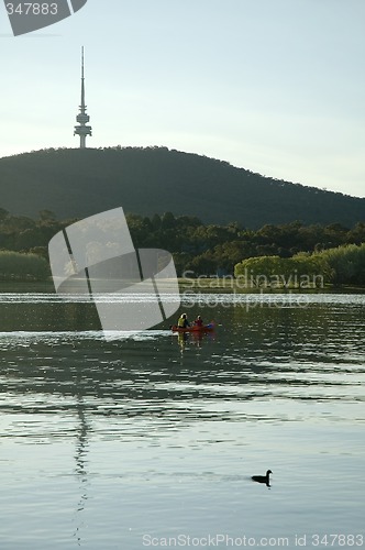 Image of boating near Telstra tower