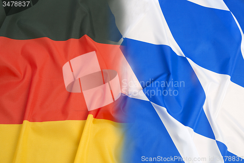 Image of Germany flag vs. Bavarian flag 