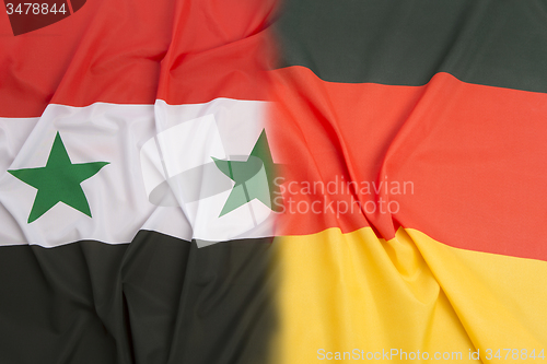 Image of Syria flag vs. Germany flag 