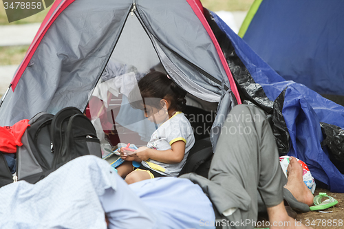 Image of Syrian child in Belgrade