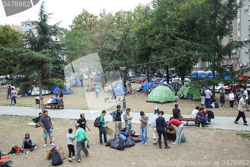 Image of Syrian immigrants in Belgrade