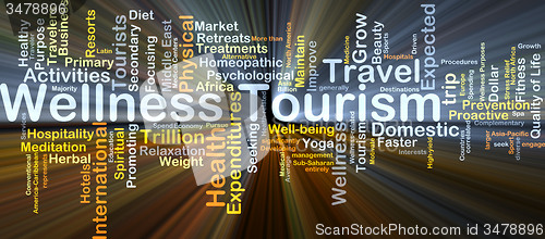 Image of Wellness tourism background concept glowing